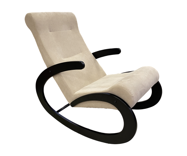 Кресло-Качалка Неаполь Модель 1, ппу (, 1080*600*1845, Ткань производства  венге/ткань Verona Vanilla//, в пакетах)