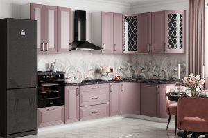 Кухонный Комплект Черничный мусс, угловой, размер 2980*1650